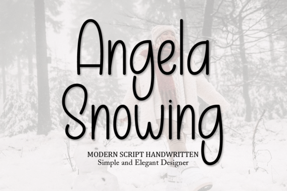 Angela Snowing Font - Featured Image