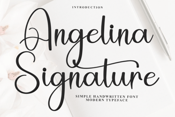 Angelina Signature Font - Featured Image