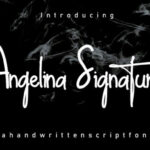Angelina Signature Font - Featured Image