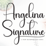 Angelina Signature Font - Featured Image