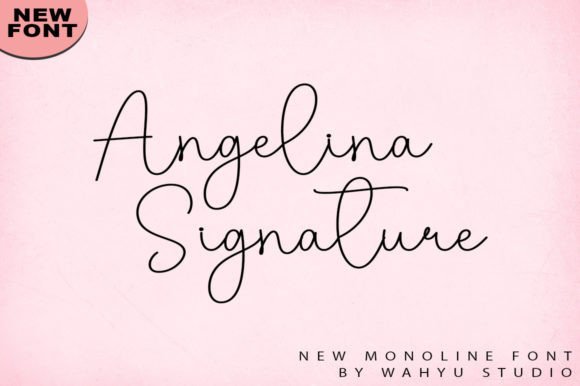 Angelina Signature Font - Featured Image