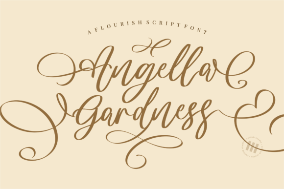Angella Gardness Font - Featured Image