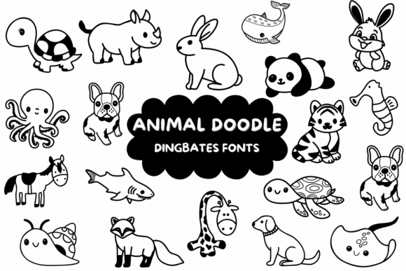 Animal Doodle Font - Featured Image