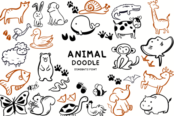 Animal Doodle Font - Featured Image