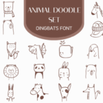 Animal Doodle Set Font - Featured Image