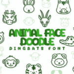 Animal Face Doodle Font - Featured Image