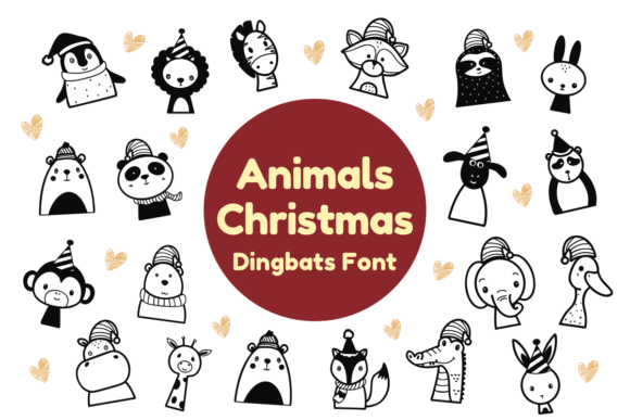 Animals Christmas Font - Featured Image