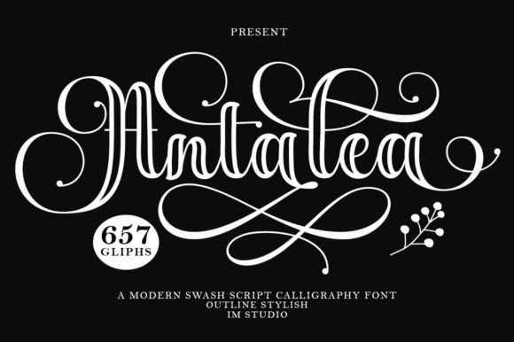 Antalea Outline Font - Featured Image