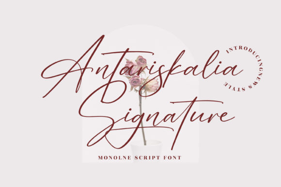 Antariskalia Signature Font - Featured Image