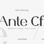 Ante Cf Font - Featured Image