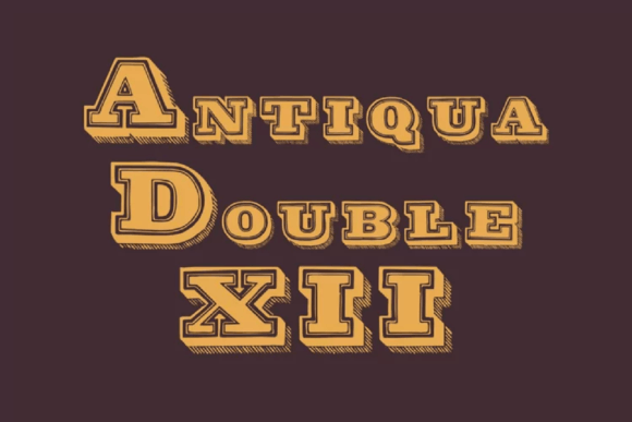 Antiqua Double Xii Font - Featured Image