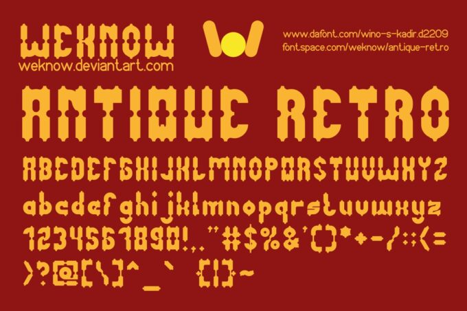 Antique Retro Font - Featured Image