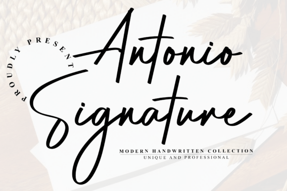 Antonio Signature Font - Featured Image