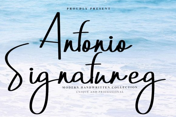 Antonio Signatureg Font - Featured Image