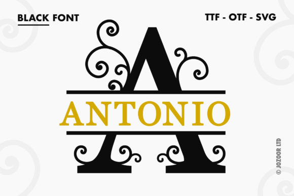 Antonio Split Monogram Font - Featured Image