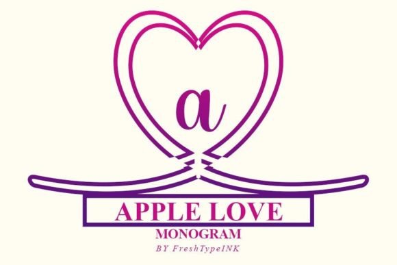 Apple Love Monogram Font - Featured Image