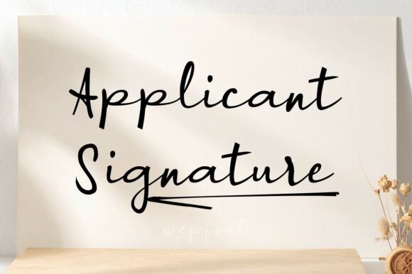 Applicant Signature Font - Featured Image