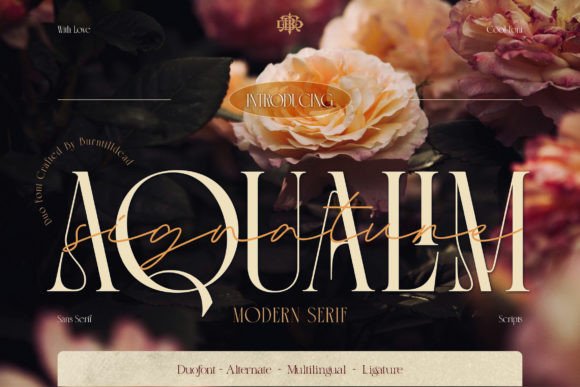 Aqualim Signature Font - Featured Image
