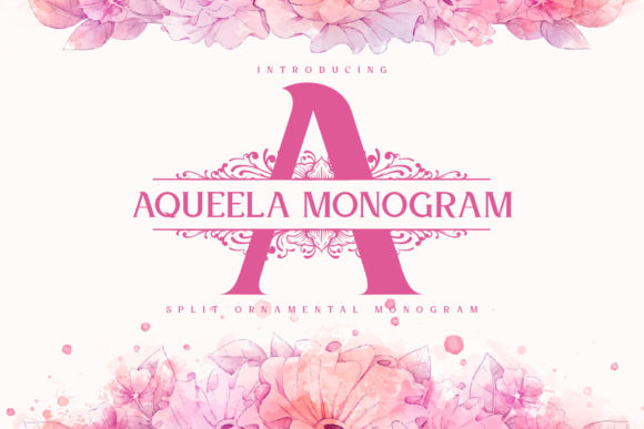 Aqueela Monogram Font - Featured Image