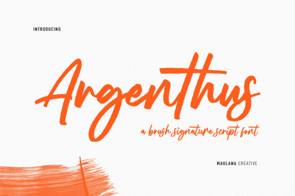 Argenthus Script Font - Featured Image