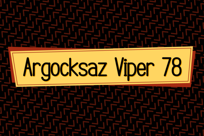 Argocksaz Viper78 Font - Featured Image