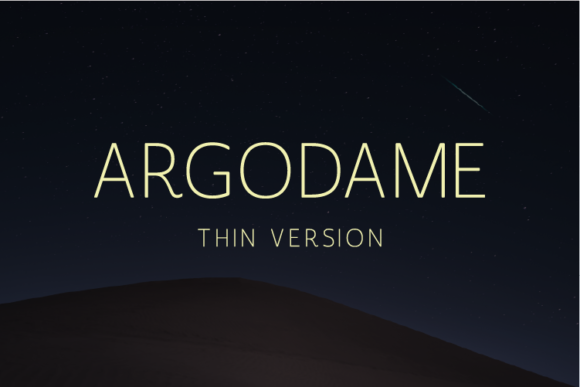 Argodame Thin Font - Featured Image