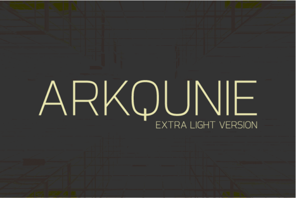Arkqunie Extra Light Font - Featured Image