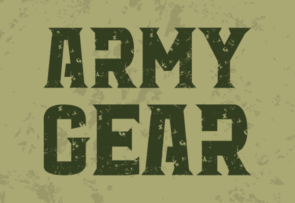 Army Gear Font - Featured Image