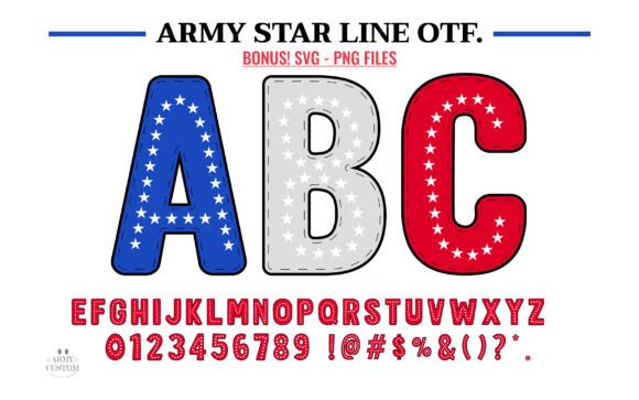 Army Star Line Font - Featured Image