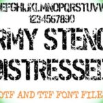 Army Stencil Distressed Font - Featured Image