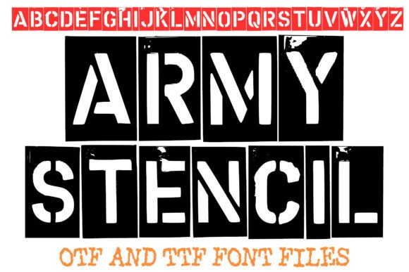 Army Stencil Font - Featured Image