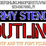 Army Stencil Outline Font - Featured Image
