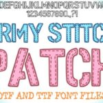 Army Stitch Patch Font - Featured Image