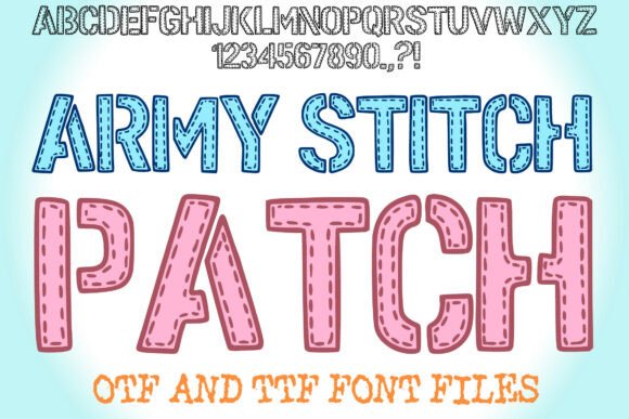 Army Stitch Patch Font - Featured Image