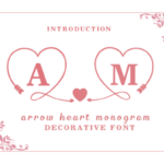 Arrow Heart Monogram Font - Featured Image