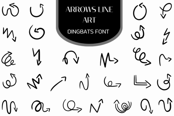 Arrows Line Art Font - Featured Image