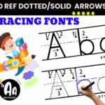 Arrows Lined Letter Tracing Font - Featured Image