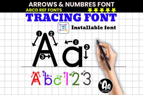Arrows and Numbers Font - Featured Image