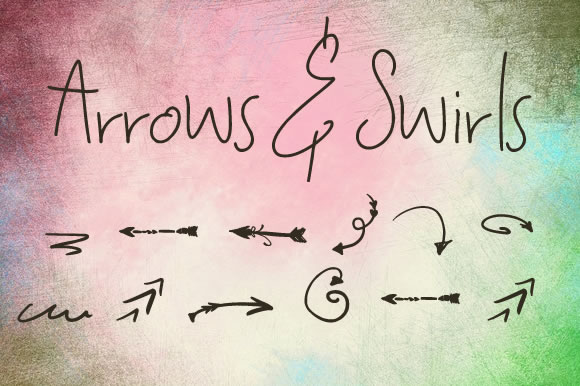 Arrows and Swirls Font - Featured Image
