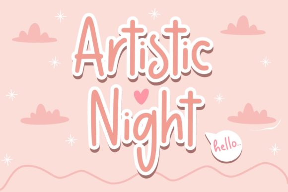 Artistic Night Font - Featured Image