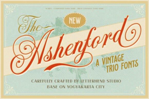 Ashenford Vintage Trio Font - Featured Image
