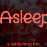 Asleep Font - Featured Image