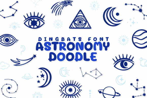 Astronomy Doodle Font - Featured Image