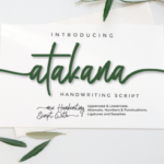 Atakana Script Font - Featured Image