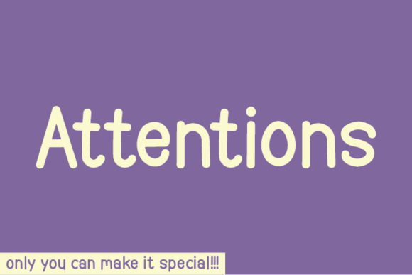 Attentions Font - Featured Image