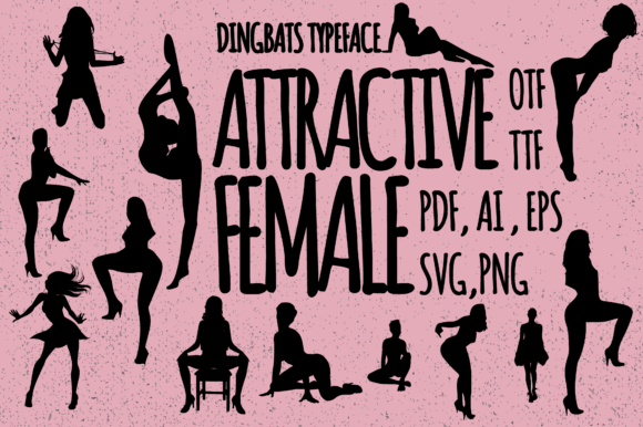 Attractive Female Poses Font - Featured Image