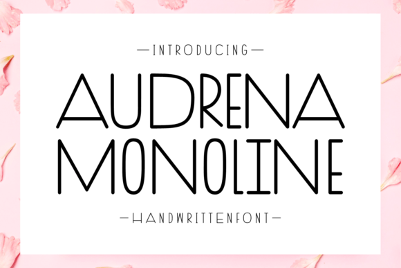 Audrena Monoline Font - Featured Image