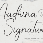 Audrina Signature Font - Featured Image