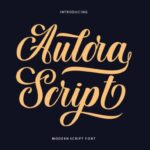 Aulora Script Font - Featured Image