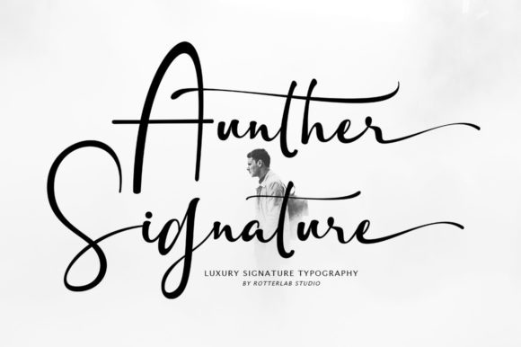Aunther Signature Font - Featured Image